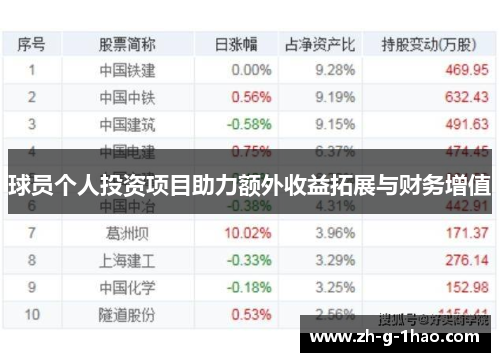球员个人投资项目助力额外收益拓展与财务增值